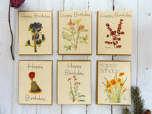 Load image into Gallery viewer, Happy Birthday Seed Paper Cards | 6 pack With Envelopes | Variety Pack | Zero Waste
