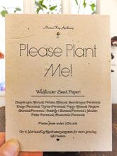 Load image into Gallery viewer, Plantable Vintage Botanical Cards | Wildflower Seed Paper | Beyond Zero Waste | Prairie Aster
