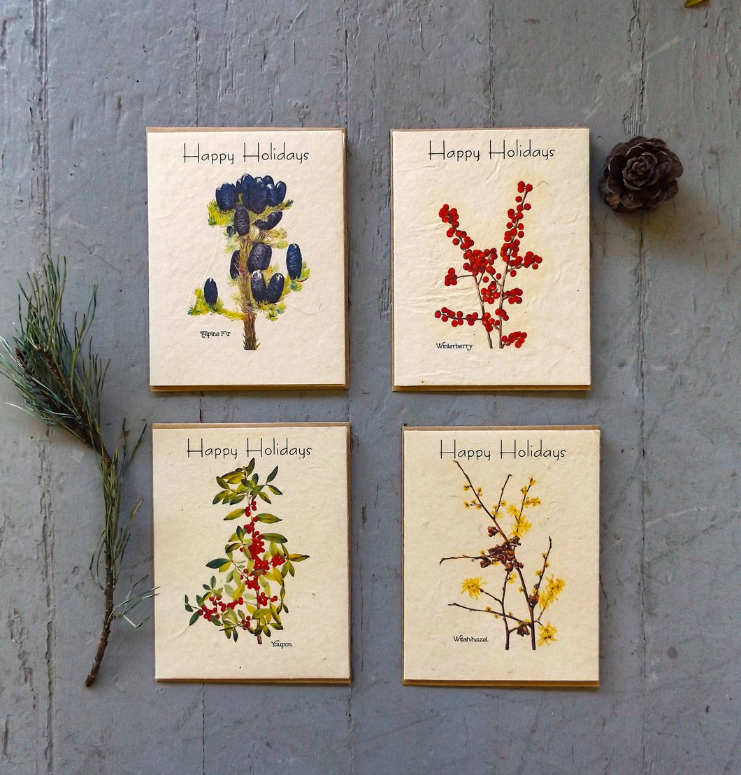 Happy Hygge Holiday Seed Cards || Variety Pack || Wildflower Seed Paper || Zero Waste Gift || Supports Women || Eco-friendly