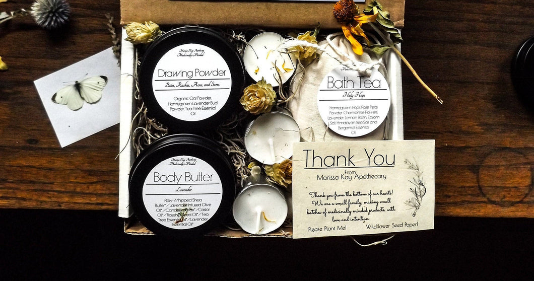 Wholesale 25ct Gift Box Handmade | Homegrown Herbs | Self Care Box | Plantable Seed Paper Card