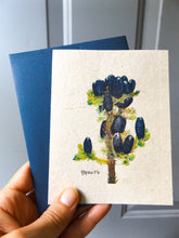Load image into Gallery viewer, Seed Paper Cards | 6 pack With Envelopes Lined With Seed Paper | Alpine Fir With Navy Envelopes
