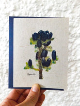Load image into Gallery viewer, Seed Paper Cards | 6 pack With Envelopes Lined With Seed Paper | Alpine Fir With Navy Envelopes
