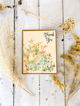 Load image into Gallery viewer, PLANTABLE Hand Drawn Thank You Cards | 6 Pack | Wildflower Seed Paper | Floral
