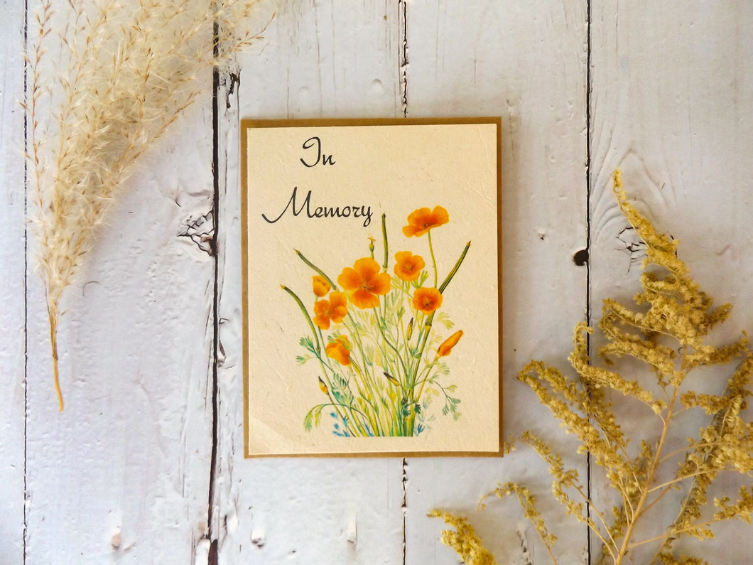 In Memory Plantable Wildflower Seed Cards | Memorial Card | Zero Waste Sustainable Funeral