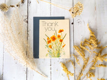 Load image into Gallery viewer, Plantable Vintage Thank You Cards | 6 pack Wildflower Seed Paper | Beyond Zero Waste | Mexican Poppy
