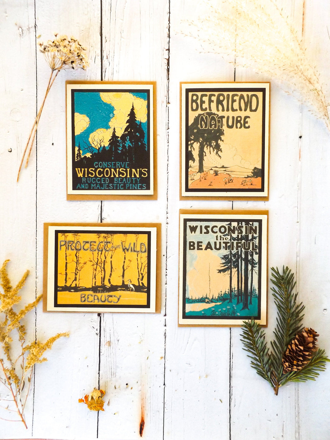 Seed Paper Wisconsin Conservancy Greeting Card || Portion Of Proceeds Go To The Wisconsin Historical Society || Eco-friendly || Supports Women in Nepal